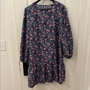 Floral Dress in Pink and Blue